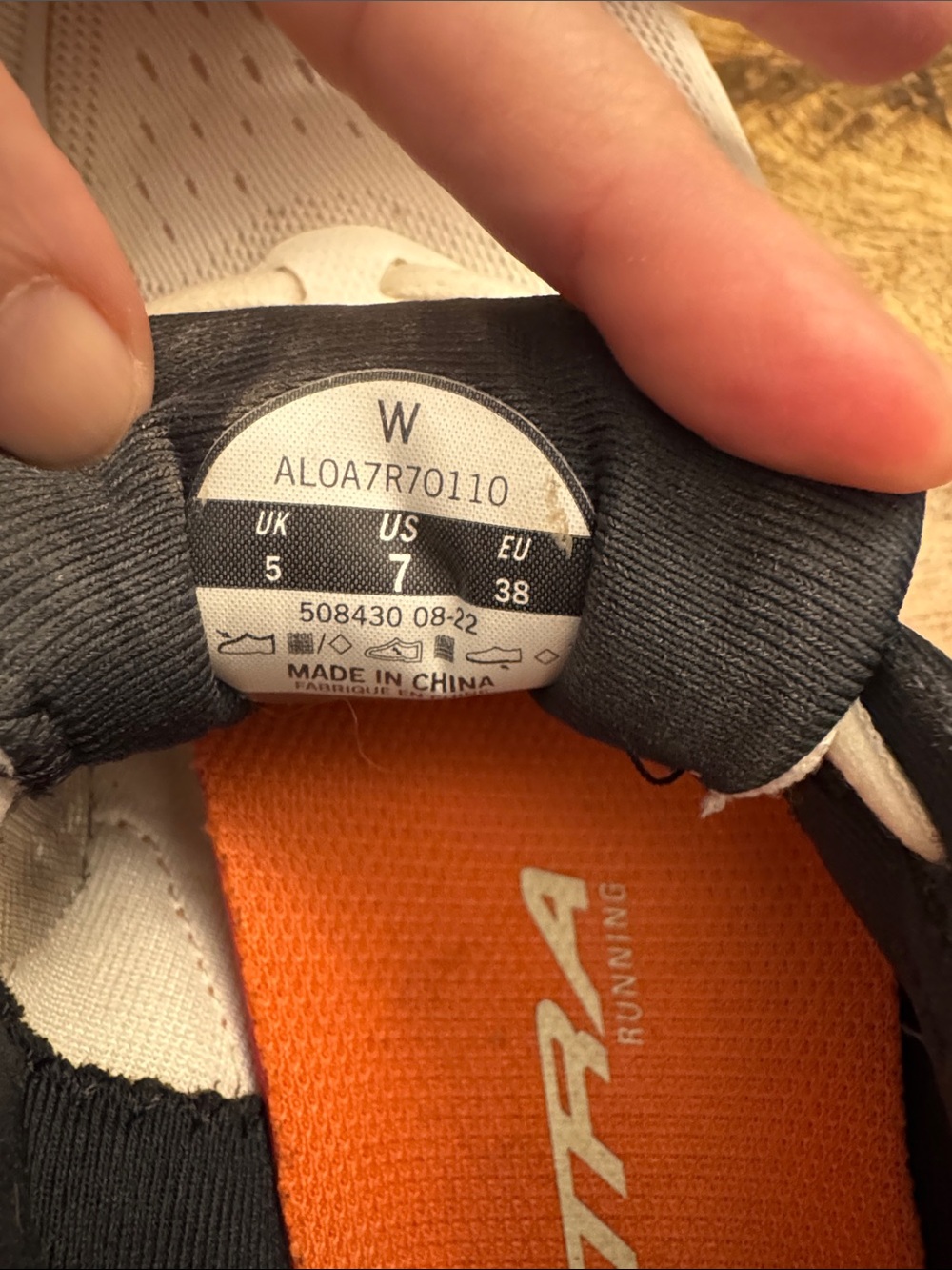 Altra White Running Sneakers with Peach/Pink Accents - Picture 5 of 12